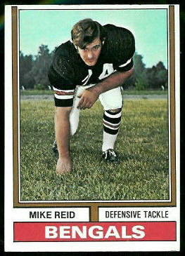 Mike Reid 1974 Topps football card