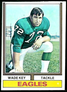 Wade Key 1974 Topps football card