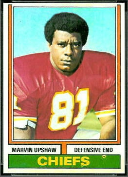 Marvin Upshaw 1974 Topps football card