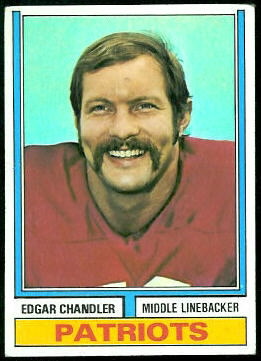 Edgar Chandler 1974 Topps football card