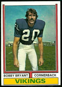 Bobby Bryant 1974 Topps football card