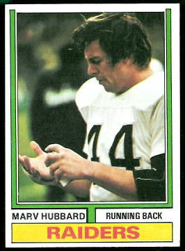 Marv Hubbard 1974 Topps football card