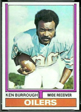 Ken Burrough 1974 Topps football card