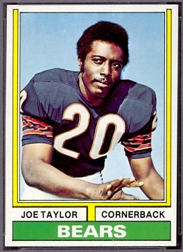 Joe Taylor 1974 Topps football card