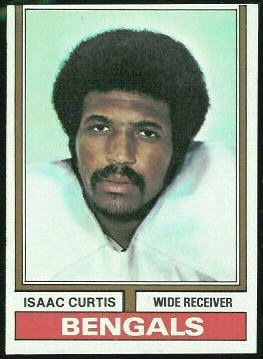 Isaac Curtis 1974 Topps football card Isaac Curtis 1974 Topps football card