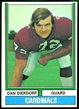 Dan Dierdorf 1974 Topps football card