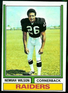 Nemiah Wilson 1974 Topps football card