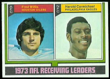 1973 Receiving Leaders 1974 Topps football card 1973 Receiving Leaders 1974 Topps football card