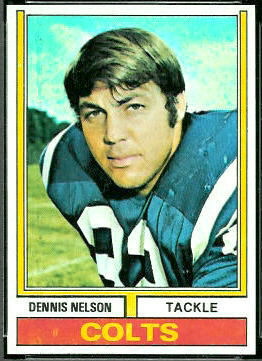 Dennis Nelson 1974 Topps football card