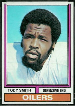 Tody Smith 1974 Topps football card