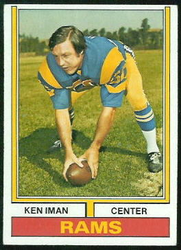 Ken Iman 1974 Topps football card