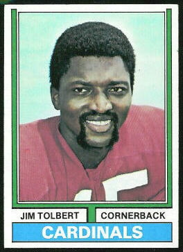 Jim Tolbert 1974 Topps football card