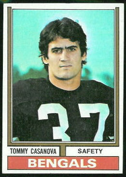 Tommy Casanova 1974 Topps football card Tommy Casanova 1974 Topps football card
