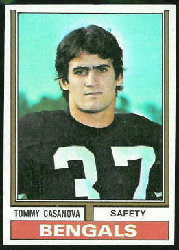 Tommy Casanova 1974 Topps football card