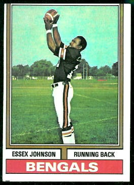 Essex Johnson 1974 Topps football card