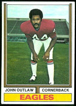 John Outlaw 1974 Topps football card