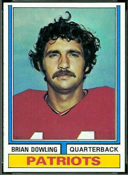 Brian Dowling 1974 Topps football card