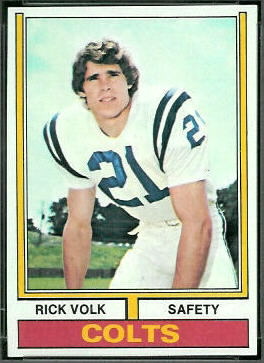 Rick Volk 1974 Topps football card