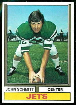 John Schmitt 1974 Topps football card