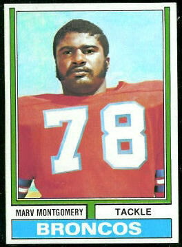 Marv Montgomery 1974 Topps football card