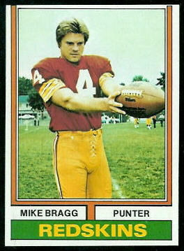 Mike Bragg 1974 Topps football card Mike Bragg 1974 Topps football card