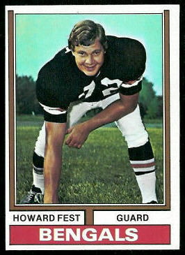 Howard Fest 1974 Topps football card