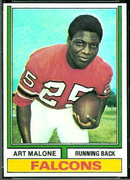 Art Malone 1974 Topps football card