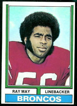 Ray May 1974 Topps football card