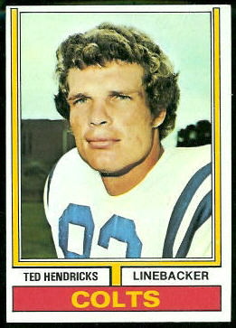 Ted Hendricks 1974 Topps football card Ted Hendricks 1974 Topps football card