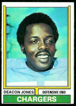Deacon Jones 1974 Topps football card Deacon Jones 1974 Topps football card