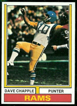 Dave Chapple 1974 Topps football card