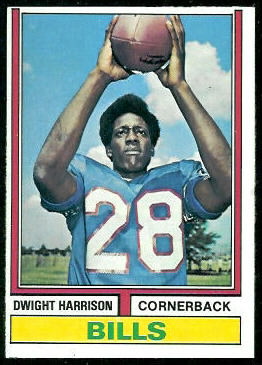 Dwight Harrison 1974 Topps football card