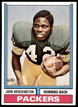 John Brockington 1974 Topps football card