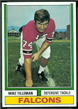 Mike Tilleman 1974 Topps football card