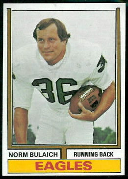 Norm Bulaich 1974 Topps football card