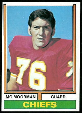 Mo Moorman 1974 Topps football card