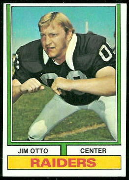 Jim Otto 1974 Topps football card