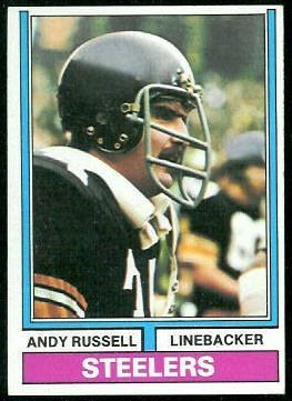 Andy Russell 1974 Topps football card