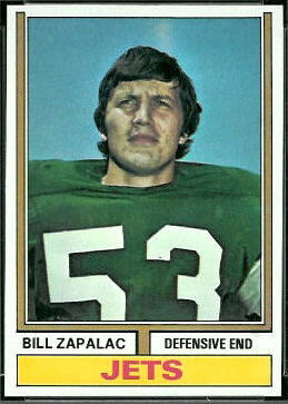 Bill Zapalac 1974 Topps football card Bill Zapalac 1974 Topps football card