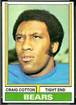 Craig Cotton 1974 Topps football card Craig Cotton 1974 Topps football card