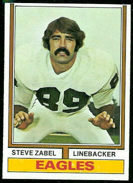 Steve Zabel 1974 Topps football card