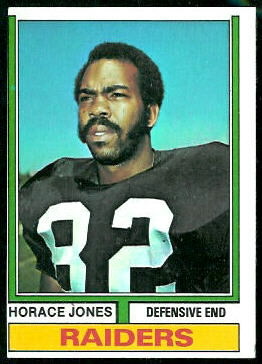 Horace Jones 1974 Topps football card