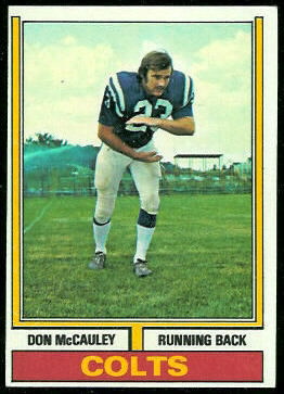 Don McCauley 1974 Topps football card