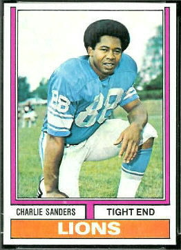 Charlie Sanders 1974 Topps football card