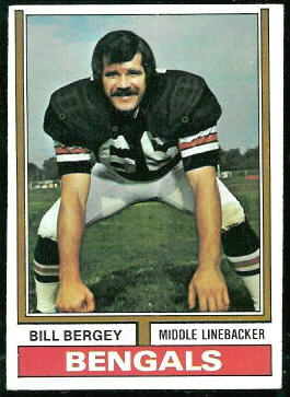 Bill Bergey 1974 Topps football card