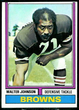 Walter Johnson 1974 Topps football card