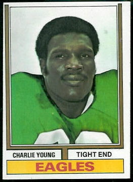 Charle Young 1974 Topps football card