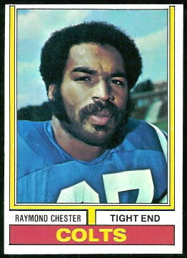 Raymond Chester 1974 Topps football card