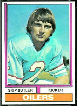 Skip Butler 1974 Topps football card