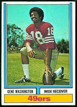 Gene Washington 1974 Topps football card